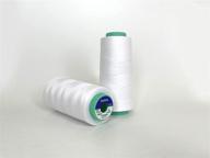 🧵 2-pack 2200 yard white all purpose sewing thread, 100% polyester, tex 30, supper fine 36/2 thread logo