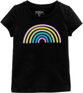 sparkle in style: oshkosh b'gosh girls' sequin short sleeve t-shirt logo