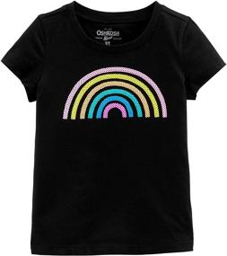 img 1 attached to Sparkle in Style: OshKosh B'Gosh Girls' Sequin Short Sleeve T-Shirt