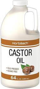 img 4 attached to 🌿 Horbaach Castor Oil 64oz - Hair Health, Eyelashes & Eyebrows | Hexane-Free, Cold Pressed, Vegetarian & Non-GMO