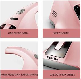 img 2 attached to High Suction Power Handheld Vacuum for Household Use, Ideal for Bed, Mattresses, Pillows, Curtains, Sofas, and Carpets, Effortlessly Removes Fine Dust Particles (Pink)