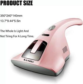 img 3 attached to High Suction Power Handheld Vacuum for Household Use, Ideal for Bed, Mattresses, Pillows, Curtains, Sofas, and Carpets, Effortlessly Removes Fine Dust Particles (Pink)