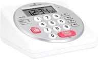 ⏰ efficient marathon commercial grade 100-hour keypad digital timer with loud alarm, volume control, countdown/up, flashing visual alarm, clock feature, and batteries included - direct entry table timer (white) logo