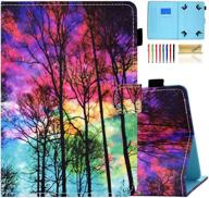 📱 dteck slim wallet stand folio cute case for 7-inch android tablets - compatible with samsung galaxy tab, hdx 7, hd 7, oasis, onn, lenovo, dragon touch, vankyo matrixpad - beautiful sky design logo