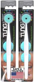 img 4 attached to 🦷 Peak Essentials TUNG Brush Kits: Premium Tongue Cleaner & Scraper - Fight Bad Breath with Odor Eliminator. Fresh Mint & BPA Free. Made in America. (2 Count w/ Cap)