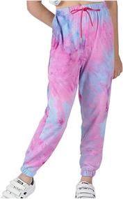 img 4 attached to 👧 Frogwill Girls' PinkGrey Joggers Sweatpants with Pocket - Clothing for Pants & Capris
