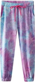 img 3 attached to 👧 Frogwill Girls' PinkGrey Joggers Sweatpants with Pocket - Clothing for Pants & Capris