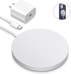 img 4 attached to 🔌 Магнитное беспроводное зарядное устройство для iPhone 12/12 Mini/12 Pro/ 12 Pro max и Apple AirPods 2/pro - Быстрая зарядка пад с USB-C 20W PD адаптером для iPhone зарядки и другой QI телефонной подставки