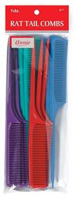 img 4 attached to 💇 Annie Color Rat Tail Combs - Salon Style Assorted - (12) Pack - Pointed Tip for Precision Parting and Hair Styling