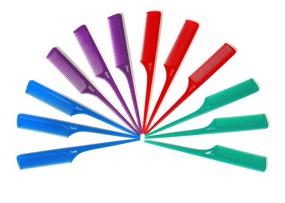 img 3 attached to 💇 Annie Color Rat Tail Combs - Salon Style Assorted - (12) Pack - Pointed Tip for Precision Parting and Hair Styling