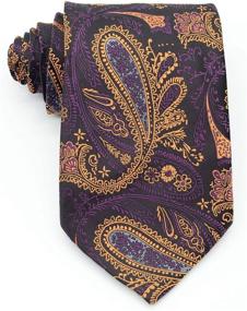 img 1 attached to 💼 Turquoise Jacquard Men's Accessories: Stylish Classic Striped Paisley Ties, Cummerbunds & Pocket Squares