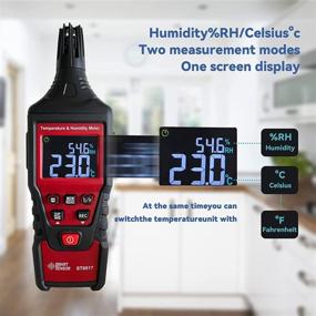 img 1 attached to 🌡️ Lunarlipes ST6817: Digital Temperature Humidity Meter with Dew Point, Wet Bulb - Ideal for Indoor and Outdoor Use, Max/Min Hold, LCD Backlight