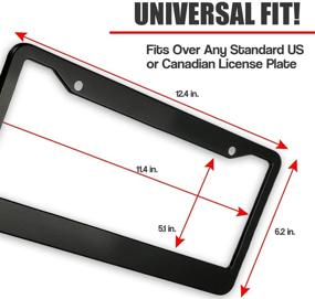 img 2 attached to Matte Aluminum License Plate Cover Exterior Accessories