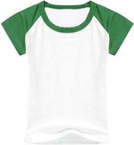 img 2 attached to 🎅 Adorable OBEEII Toddler Christmas Baseball T Shirt for Girls - Tops, Tees & Blouses!