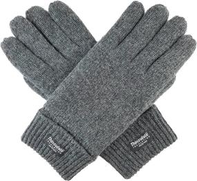 img 4 attached to Bruceriver Knitted Thinsulate Size XL Men's Accessories in Gloves & Mittens