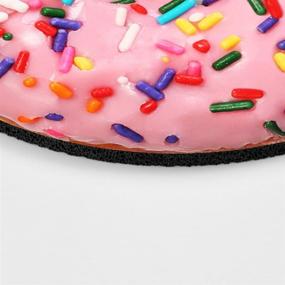 img 2 attached to Giant Strawberry Donut Mouse Pad with Sprinkles - Funny Coworker Gift, Realistic Food Design for Teachers - Unique and Playful Circle Mousepad