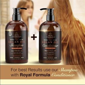 img 2 attached to 👑 ROYAL FORMULA Moroccan Argan Oil Shampoo and Conditioner Set: Sulfate-Free, Ideal for Dry, Damaged, Frizzy, and Color-Treated Hair, Keratin-Safe – Suitable for All Hair Types (16 FL. OZ Each)