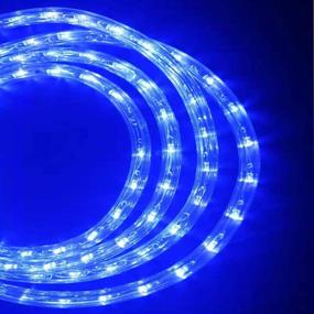 img 2 attached to 🔵 Aniai 18ft 216 LED Rope Lights, UL Listed Plugin Rope Lights for Indoor and Outdoor Holiday Decor, Garden, Yard, Corridor, and Patio (Blue)