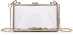 img 4 attached to Crossbody Acrylic Transparent Shoulder Handbag Women's Handbags & Wallets