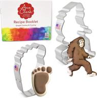 🍪 discover fun baking adventures with ann clark 2-piece bigfoot sasquatch cookie cutter set & recipe booklet! logo