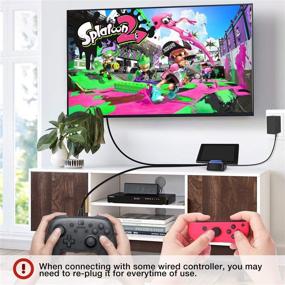 img 3 attached to 🎮 Portable Replacement Switch Dock: HDMI TV Adapter with Multi-Angle Adjustable Cradle Base for Nintendo Switch