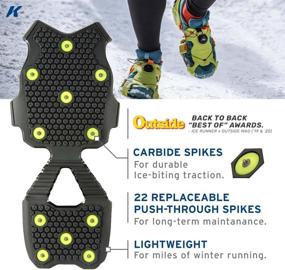 img 2 attached to 👟 Korkers Ice Runner Ice Cleats - Enhanced Traction with 22 Replaceable Carbide Spikes: Lightweight, Durable, and Reliable