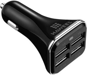 img 4 attached to Быстрая зарядка для автомобиля HAWEEL с 4 USB-портами - высокоскоростной адаптер для iPhone/iPad/Galaxy/LG и других(dis)