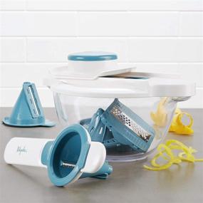 img 2 attached to 🥦 Ayesha Collection 5-in-1 Mandoline and Spiralizer Set in Twilight Teal -