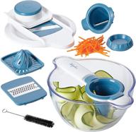 🥦 ayesha collection 5-in-1 mandoline and spiralizer set in twilight teal - logo