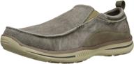 👞 skechers relaxed elected charcoal loafer men's shoes logo