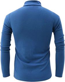 img 2 attached to 👕 Jonivey Men's Solid Knit Casual Turtleneck Long Sleeve Pullover Tops