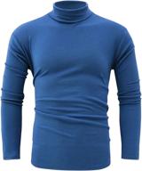 👕 jonivey men's solid knit casual turtleneck long sleeve pullover tops logo