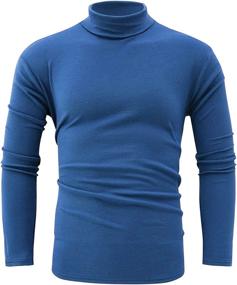 img 4 attached to 👕 Jonivey Men's Solid Knit Casual Turtleneck Long Sleeve Pullover Tops