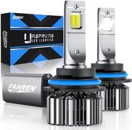 🔦 fahren 9007/hb5 led headlight bulbs: super bright 12000 lumens conversion kit for high beam/low beam light – cool white 6500k – ip68 waterproof – pack of 2 logo