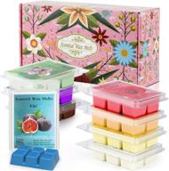 🕯️ tobeape scented wax melts - 8 pack soy wax cubes with strong fragrance essential oils - rose, lavender, fig, vanilla, jasmine, lemon, spring, bergamot - total 20oz for wax warmers logo