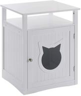 🐾 sweet barks pet house with nightstand, indoor litter box furniture, crate enclosure, cat washroom logo