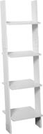 white zenna home bathroom linen tower in ladder style logo