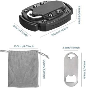 img 3 attached to 🍺 ORNOOU Topless Beer Can Opener: Locking Universal Soda Can Opener with Rip and Sip Smooth Edge - Compact Household Bar Tool + Gray Drawstring Storage Bag