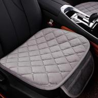 dealpeak breathable anti slip car seat cushion cover pad mat - winter warm lattice pattern protector - grey color logo