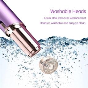 img 1 attached to 🌟 Enhanced Facial Hair Remover Replacement Heads - Generation 2 | For Finishing Touch Flawless Hair Remover | As Seen On TV | Rose Gold | 18K Gold-Plated | Pack of 6