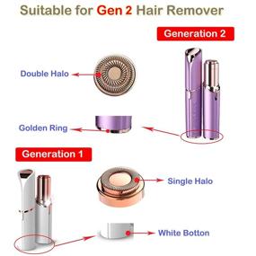 img 3 attached to 🌟 Enhanced Facial Hair Remover Replacement Heads - Generation 2 | For Finishing Touch Flawless Hair Remover | As Seen On TV | Rose Gold | 18K Gold-Plated | Pack of 6