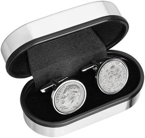 img 3 attached to 💍 Premium Year Wedding Anniversary Cufflinks with Authentic Coins: Celebrate in Style!
