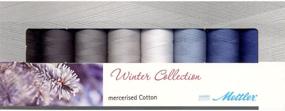 img 1 attached to 🧶 Mettler Silk Finish Mercerized Cotton Sewing Set: 8 Spools of Winter Colors for Superior Threadwork - SF8Winter