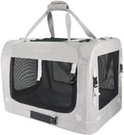 🐱 extra large cat carrier soft sided folding dog pet carrier - travel collapsible ventilated design - portable vehicle - 24&#34;x16.5&#34;x16&#34; - comfy and convenient logo