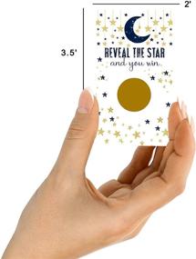 img 1 attached to 🌟 Twinkle Little Star Scratch Off Game Pack: 30 Cards for Boys Baby Shower, Raffle Tickets, Prize Drawings, Fun Reveal to Win Scratchers - Celestial Navy and Gold Event Supplies by Paper Clever Party