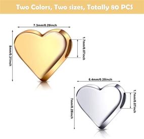 img 3 attached to 💖 Heart Spacer Beads: 80pcs Heart Shape Metal Beads for DIY Jewelry Making