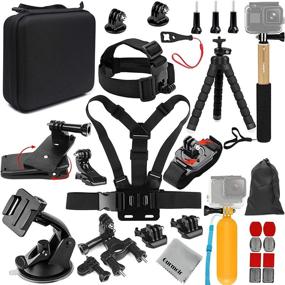 img 4 attached to 📷 Gurmoir 18in1 Action Camera Outdoor Accessories Kit for GoPro Hero 10 Black/9/8/Max/7/6/5/AKASO/DJI Osmo/SJCAM/APEMAN and More: A Must-Have for Climbing and Hiking Enthusiasts (DT08)