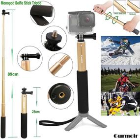 img 2 attached to 📷 Gurmoir 18in1 Action Camera Outdoor Accessories Kit for GoPro Hero 10 Black/9/8/Max/7/6/5/AKASO/DJI Osmo/SJCAM/APEMAN and More: A Must-Have for Climbing and Hiking Enthusiasts (DT08)