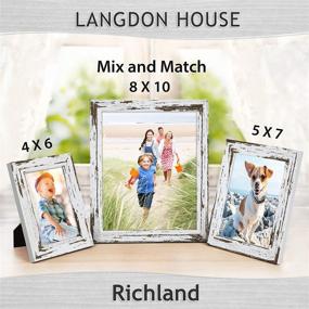 img 1 attached to 🖼️ Langdon House 4x6 Picture Frames (Distressed White, 6 Pack) - Farmhouse Style Frames for a Rustic Touch - Richland Collection