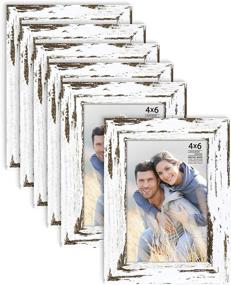 img 4 attached to 🖼️ Langdon House 4x6 Picture Frames (Distressed White, 6 Pack) - Farmhouse Style Frames for a Rustic Touch - Richland Collection